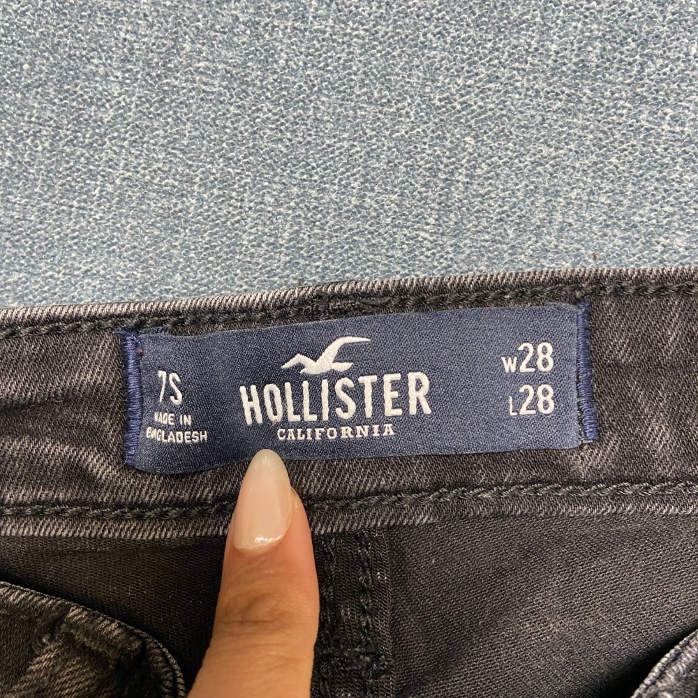 Hollister High Rise Super Skinny Jeans Womens 7S 28x28 Black Classic Stretch - Picture 8 of 14